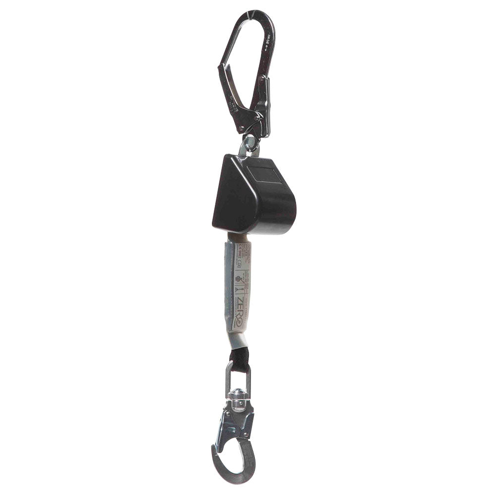 Zero Logix Retractable Webbing Lanyard with Scaff Hook - 2m